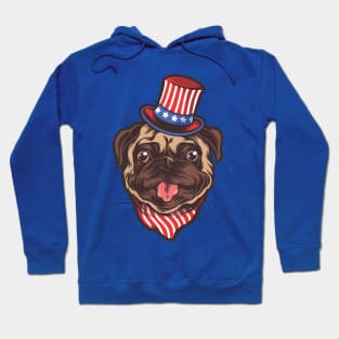 Patriotic Pug Hoodie